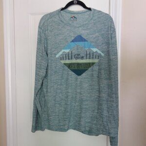 NWT MOUNTAINS AND ISLES “Let’s Get Lost” Outdoors Long Sleeve Shirt – Mens XL